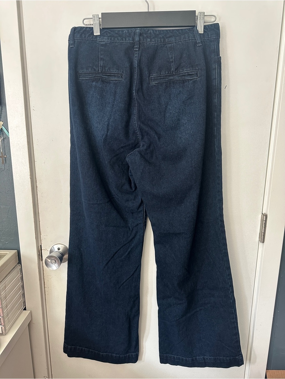 Sam Edelman Dark Blue High-Waist Wide-Leg Jeans - Picture 5 of 7